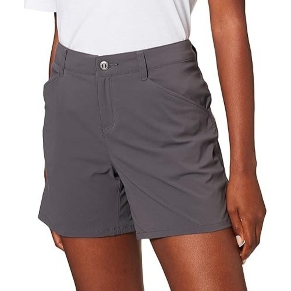 Patagonia Quandary 5" Shorts Women's 8 Forge Gray Nylon Stretch Hiking Outdoor - Picture 1 of 16